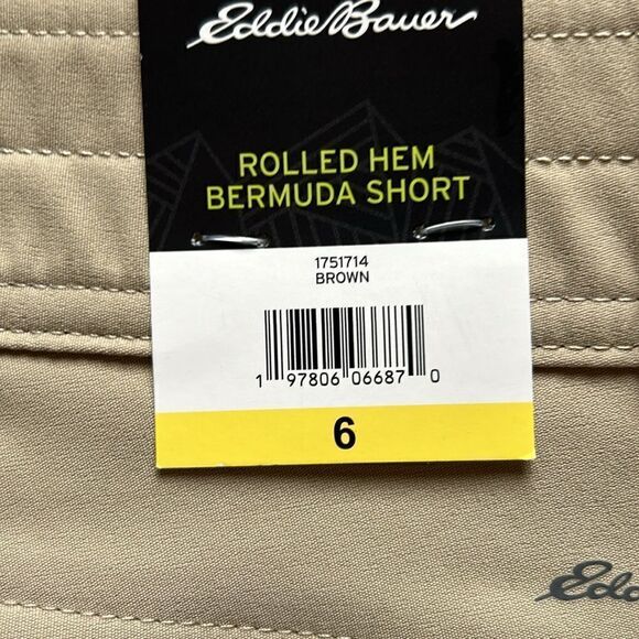 NEW Eddie Bauer Tan Bermuda Shorts - Picture 5 of 7